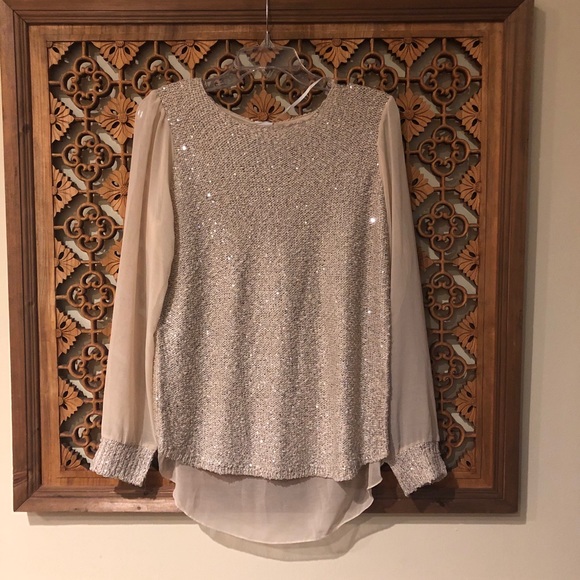 vero moda sequins, sheer and keyhole back zipper - Picture 3 of 10